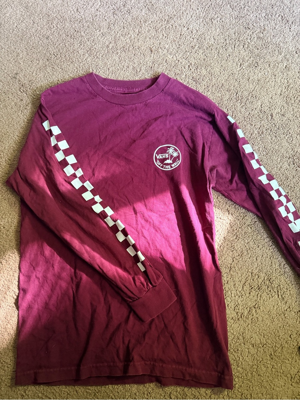 Vans Burgundy Long-Sleeve Tee